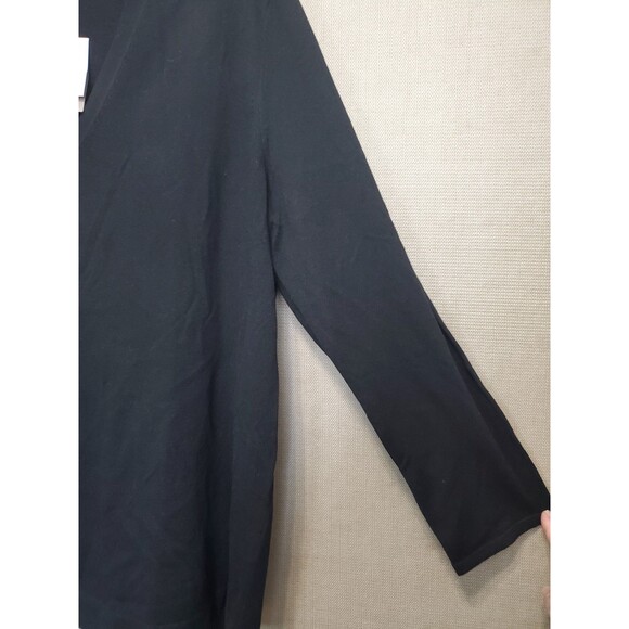 J Jill Black Wool Blend Long Sleeve Button-Up Cardigan Sweater Size XL NWT - Picture 2 of 7